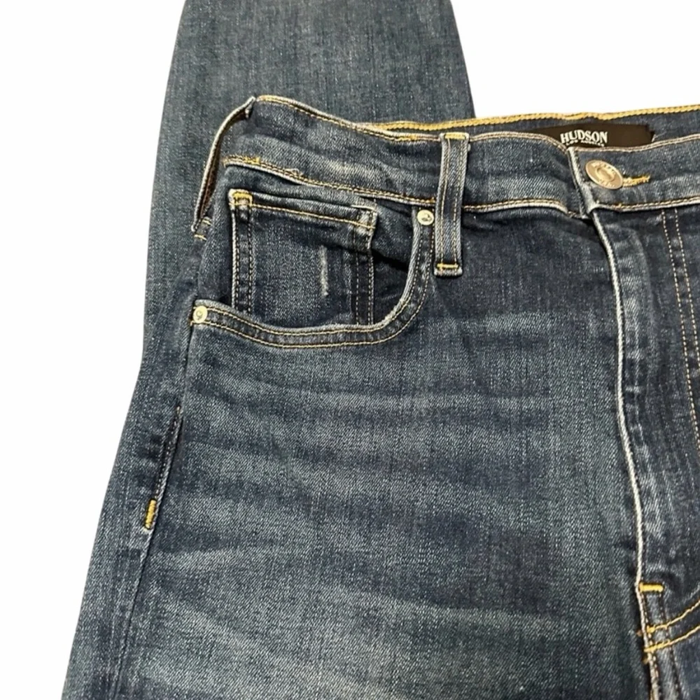 Hudson Centerfold Ultra High Rise Skinny Jeans Dark Wash Ankle Zip 29